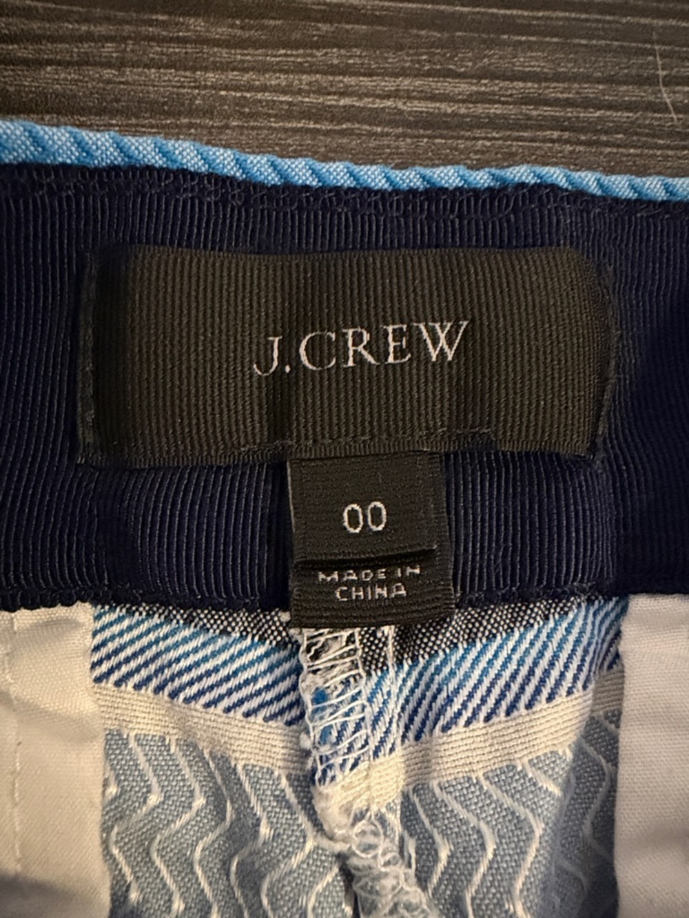 J. Crew Blue and White Striped High-Waist Shorts - Picture 3 of 4